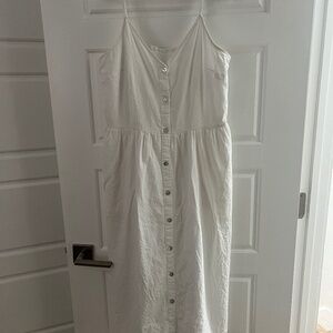 White dress with pockets